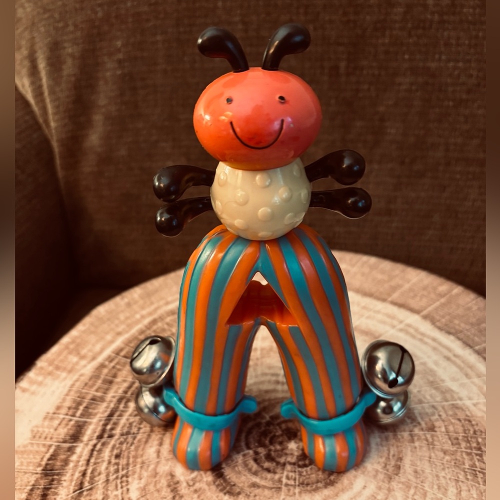 Vintage Battat Bee Bop Musical Instrument Toy Ant “A” Developmental Rattle